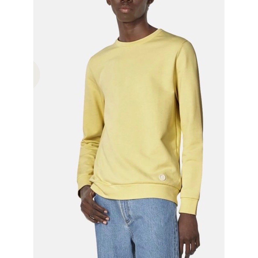 APC Rue Madame Paris Mens Yellow Cotton Crewneck Sweatshirt Large